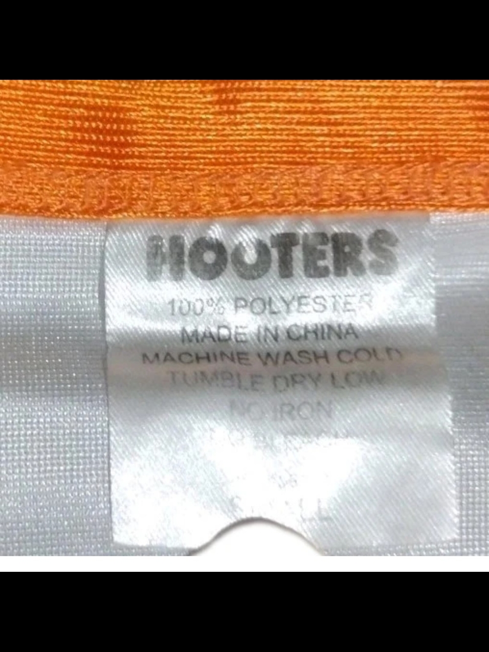 Hooters White & Orange Jersey Shirt - 83 - Picture 6 of 6